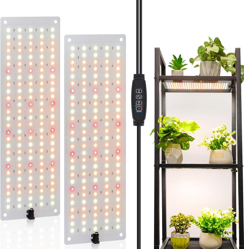 LBW Plant Grow Light, Full Spectrum Plant Light for Indoor Growing, 270 LEDs Growing Lamp with Auto On/Off Timer 4/8/12H, 3 Lighting Modes, 10 Dimmable Levels, 2 Pack - Image 1